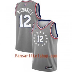 Philadelphia 76ers Trikot T.J. McConnell 12 2018-19 Nike City Edition Grau Swingman - Herren